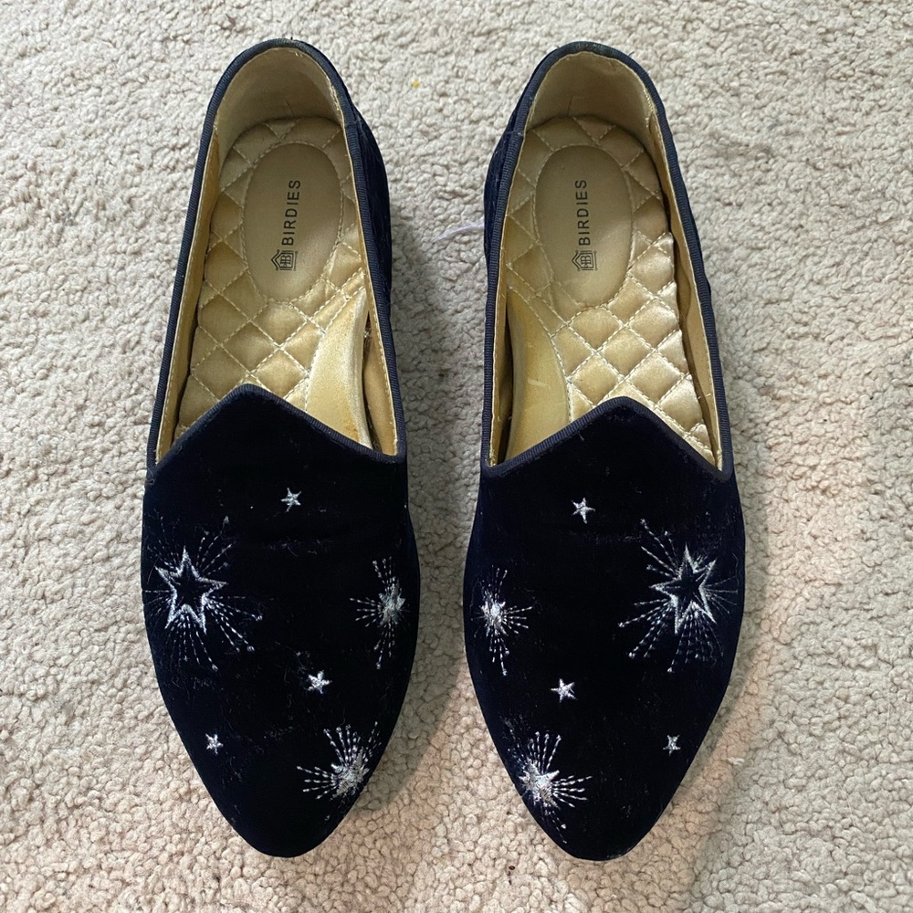 Birdies brand new velvet Heron flats